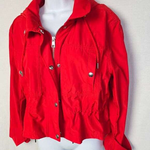Banana Republic Red Hooded Jacket Petite Small Women’s - Picture 3 of 9
